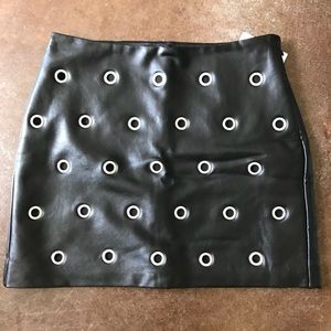 Black ‘Leather’ Mini Skirt
